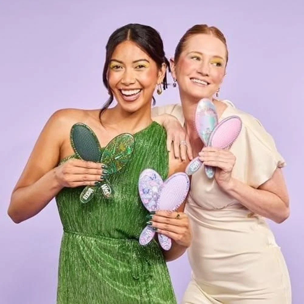 Wet Brush Glow with Glinda Original Detangler Hair Brush & Butterfly Bobbies